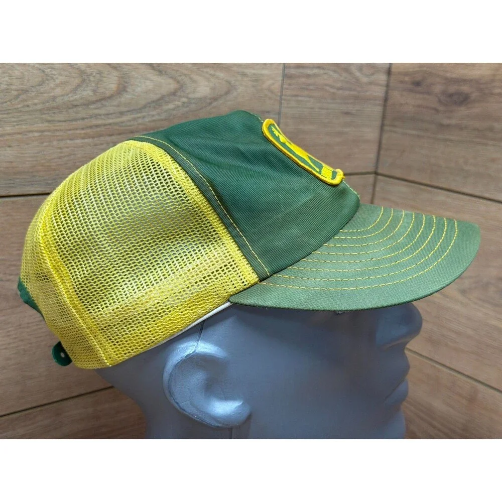 John Deere Trucker Snapback Mesh Hat Louisville Mfg. Co. USA Made - Vintage